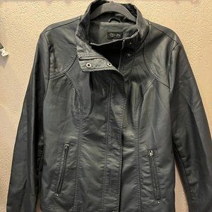 Slate blue “leather” jacket